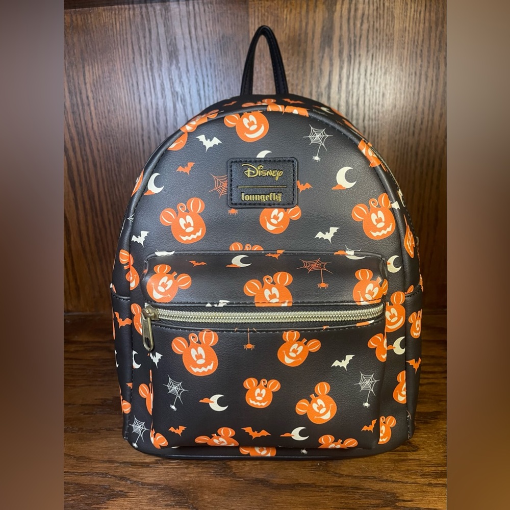 LOUNGEFLY DISNEY MICKEY MOUSE PUMPKIN MINI BACKPACK